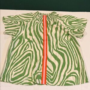 THML Green Zebra Print Shirt size M